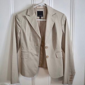 The Limited Fitted Khaki Blazer